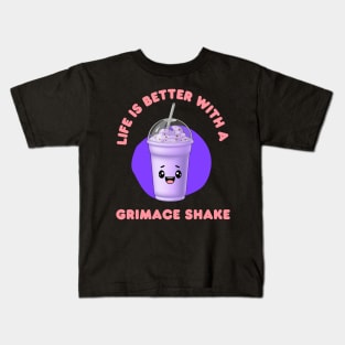 Life is better with  grimace shake - kawaii Kids T-Shirt